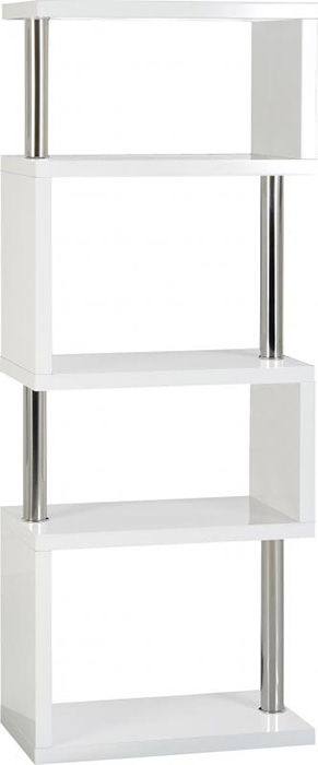 Charisma 5 Shelf Unit in White Gloss - Click Image to Close